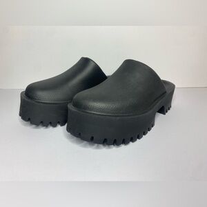 Jeffrey Campbell Free People Lug Sole Platform Clogge Clogs Mules Black 9